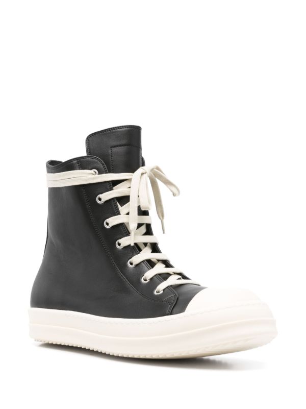 Browns Rick Owens Leather Sneakers | Browns Hi-Tops