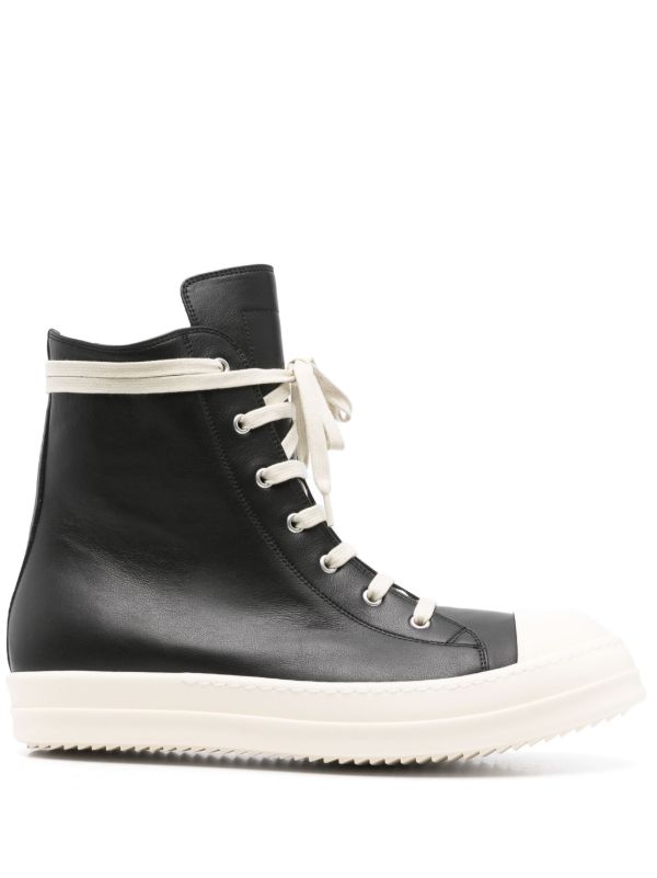 browns Rick Owens leather sneakers | Browns Hi-Tops