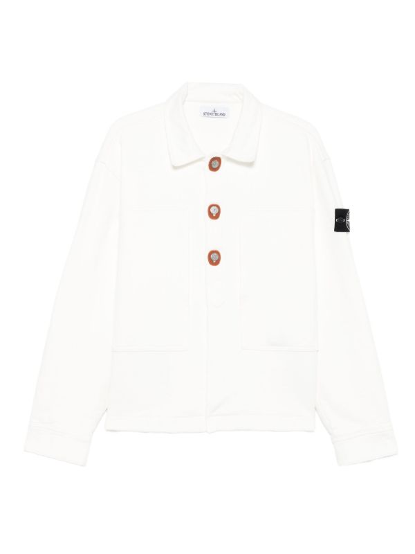 browns Stone Island button-fastening cotton jacket