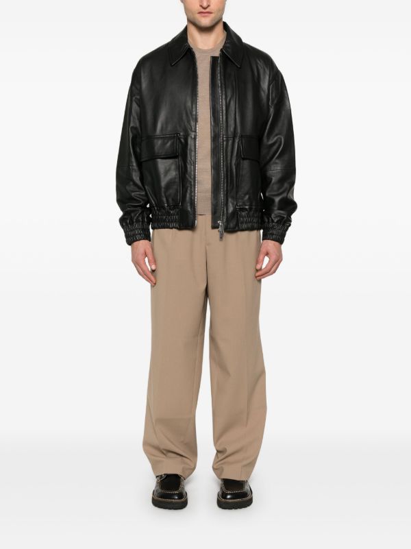 Browns Studio Nicholson Leather Bomber Jacket
