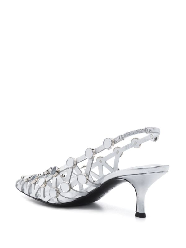 Browns The Attico 50mm Grid Pumps | Browns Pumps