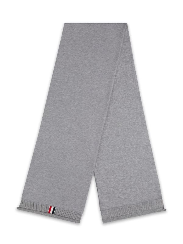Browns Thom Browne Grey 4-Bar Scarf | Browns Scarves