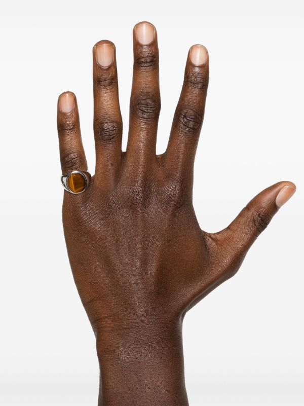 Browns Tom Wood Oval Tiger Eye Ring | Browns Rings