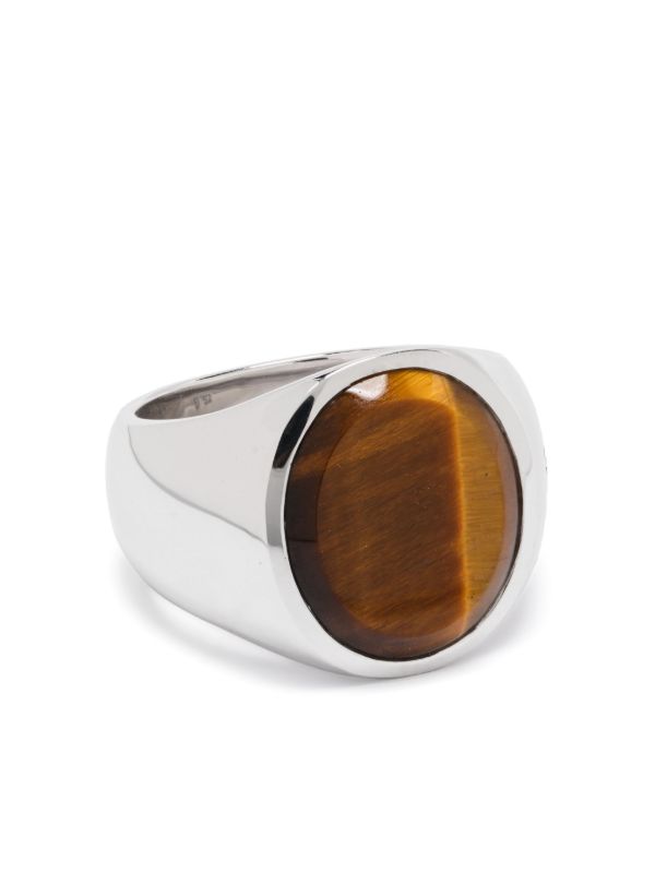 browns Tom Wood Oval Tiger Eye Ring | Browns Rings