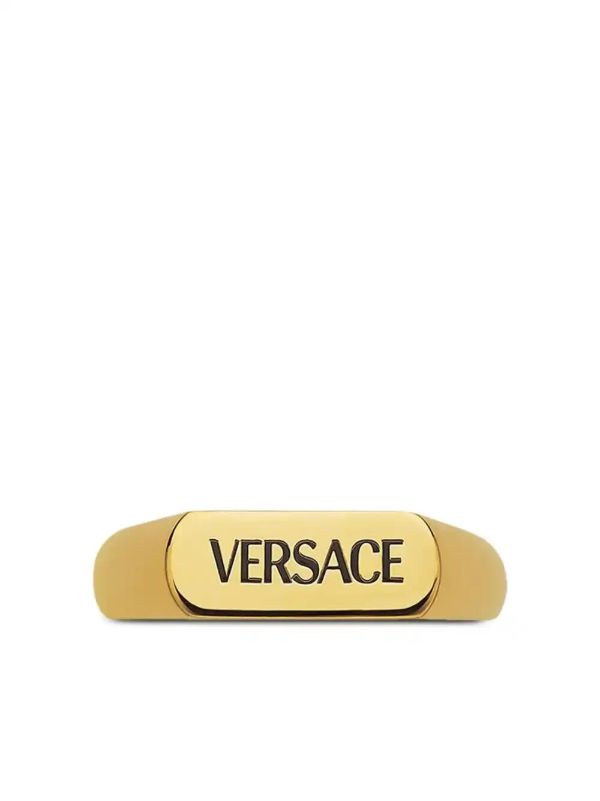 browns Versace logo-engraved ring | Browns Rings