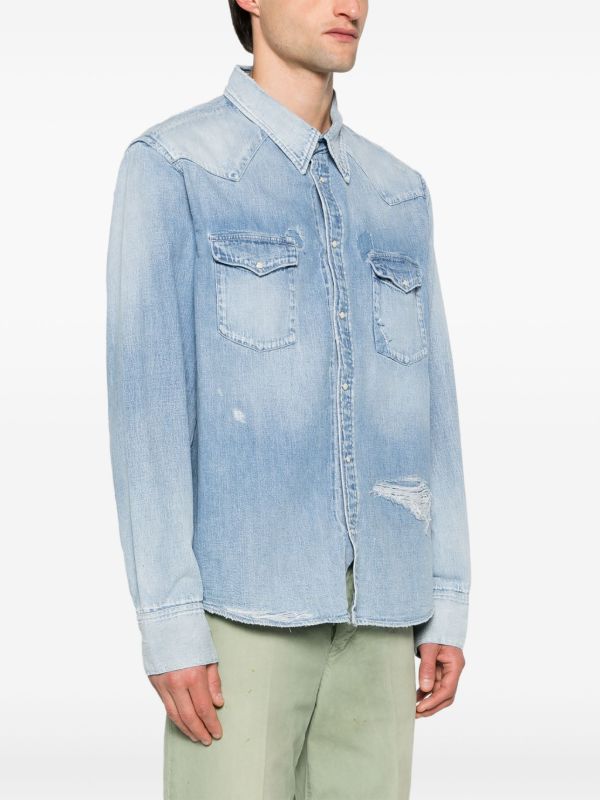 Browns Visvim Blue Crash Denim Shirt | Browns Shirts