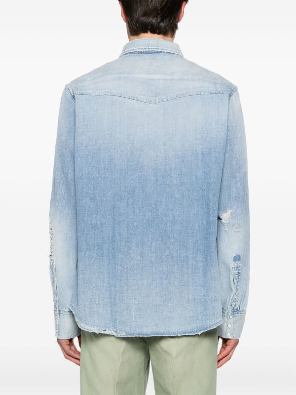 Browns Visvim Blue Crash Denim Shirt | Browns Shirts