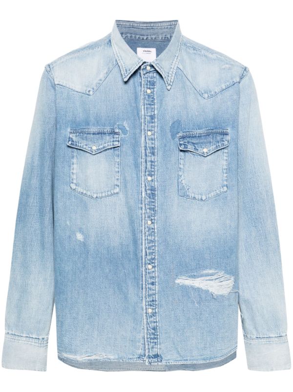 browns visvim Blue Crash Denim Shirt | Browns Shirts