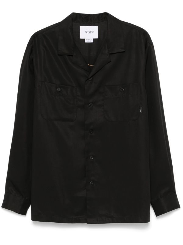 browns WTAPS Black Lyocell Shirt | Browns Shirts