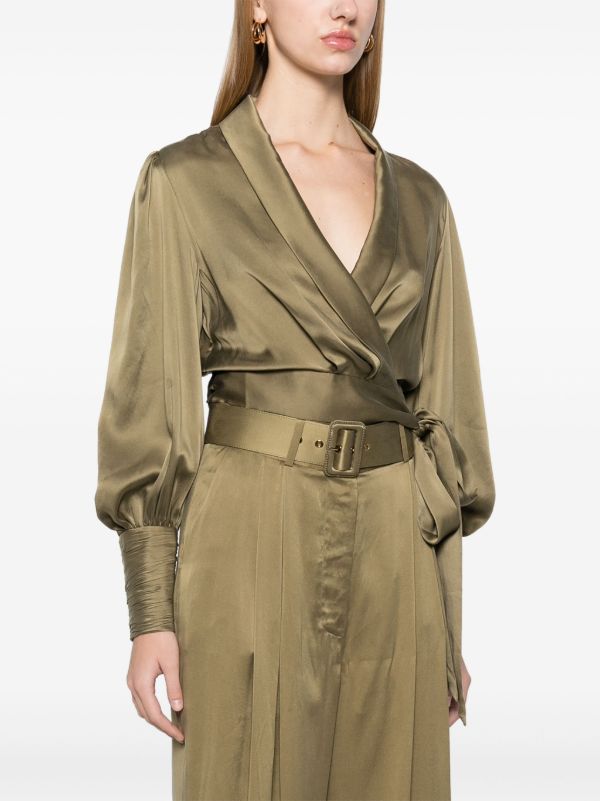 Browns ZIMMERMANN Wrap Silk Blouse | Browns Blouses
