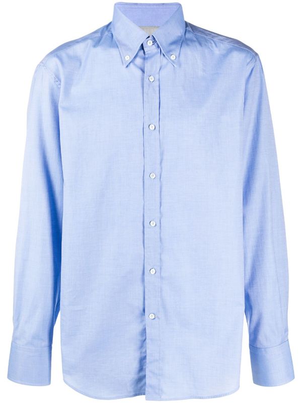 browns Brunello Cucinelli Blue Cotton Shirt | Browns Shirts
