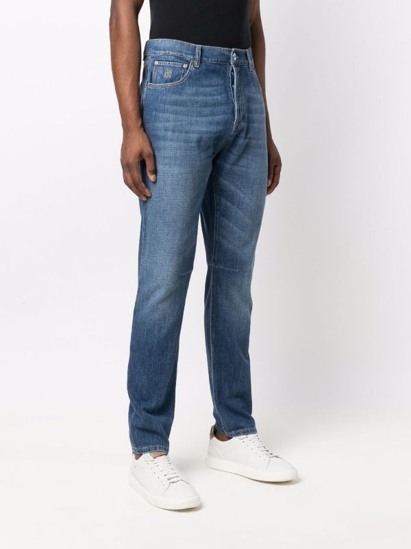 Browns Brunello Cucinelli Blue Slim Legs Jeans | Browns Slim-Fit Jeans