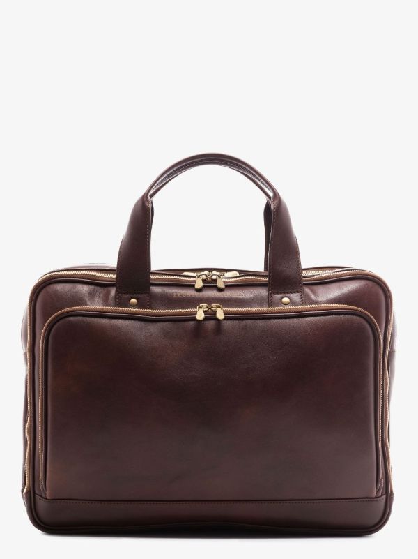 Browns Brunello Cucinelli Brown Leather Briefcase | Browns Laptop Bags & Briefcases