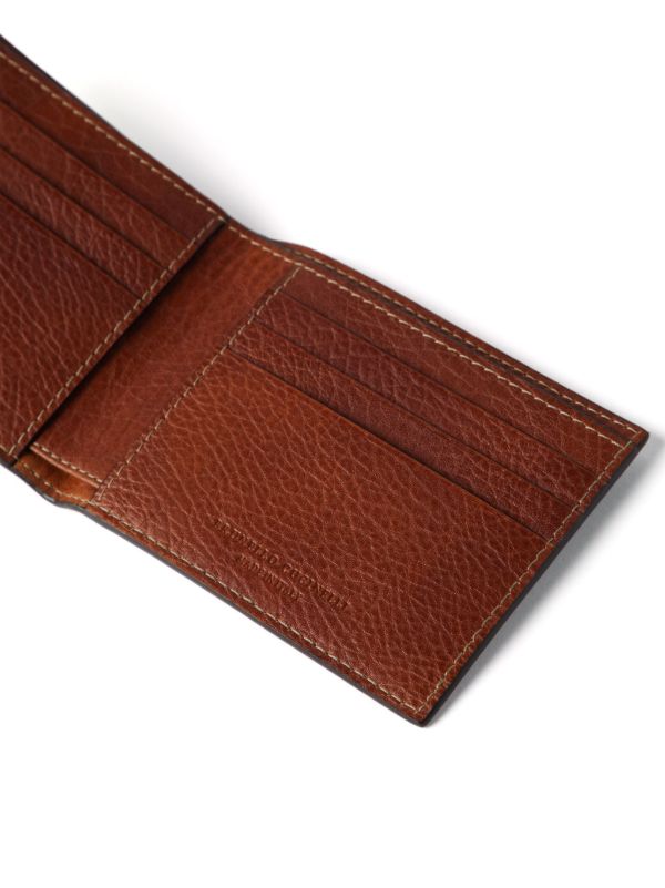 Browns Brunello Cucinelli Brown Logo Leather Bifold Wallet | Browns Wallets & Billfolds