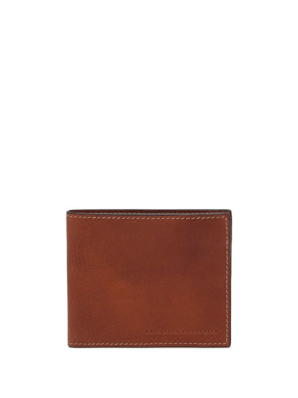 browns Brunello Cucinelli Brown Logo Leather Bifold Wallet | Browns Wallets & Billfolds