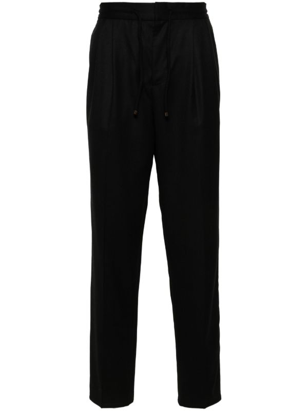 browns Brunello Cucinelli Double-Pleat Virgin-Wool Trousers | Browns Tapered Pants