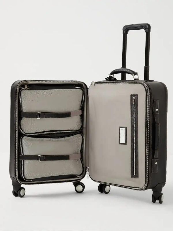 Browns Brunello Cucinelli Grained Leather Suitcase | Browns Luggage & Holdalls