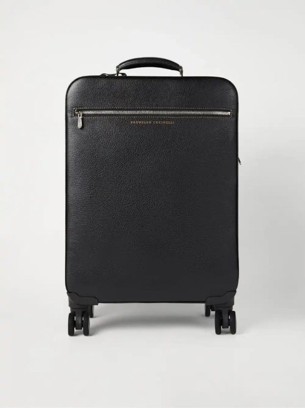Browns Brunello Cucinelli Grained Leather Suitcase | Browns Luggage & Holdalls