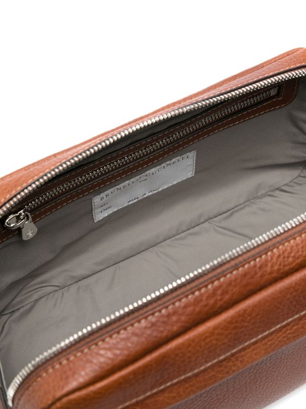 Browns Brunello Cucinelli Leather Wash Bag | Browns Toiletry Bags