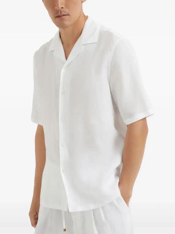 Browns Brunello Cucinelli Linen Bowling Shirt | Browns Shirts
