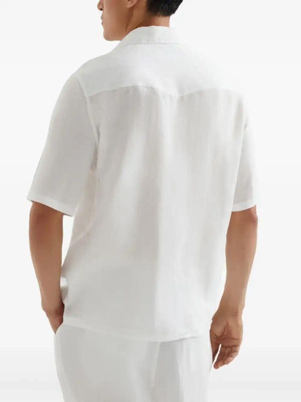 Browns Brunello Cucinelli Linen Bowling Shirt | Browns Shirts