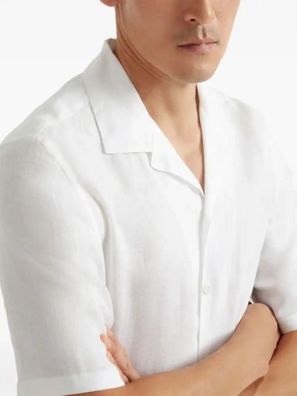 Browns Brunello Cucinelli Linen Bowling Shirt | Browns Shirts
