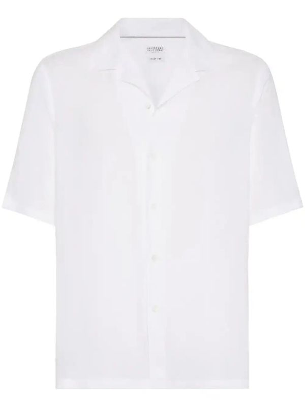 browns Brunello Cucinelli Linen Bowling Shirt | Browns Shirts