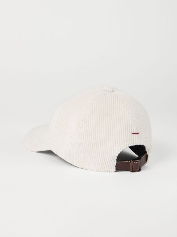 Browns Brunello Cucinelli Logo-Embroidered Corduroy Cap | Browns Hats