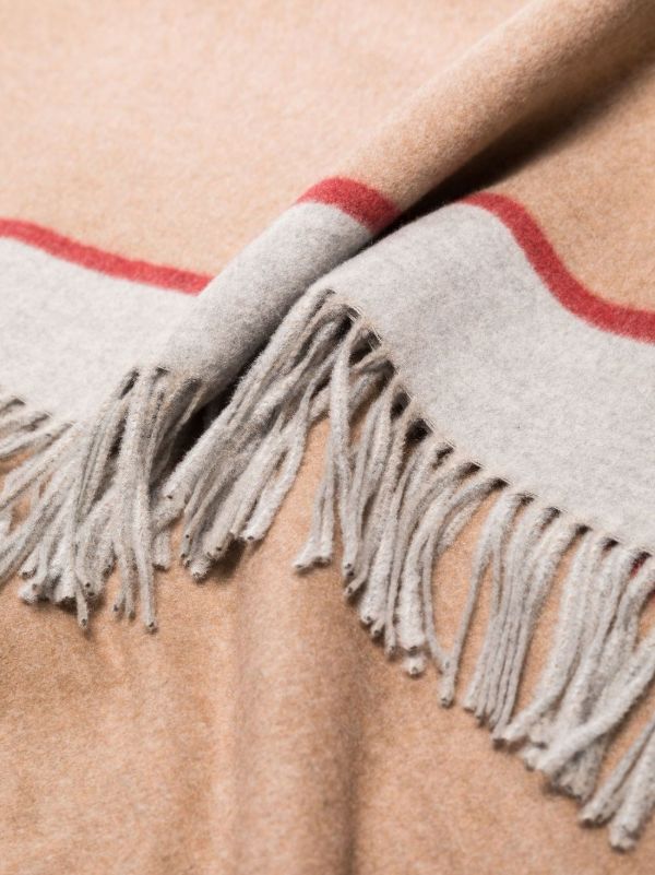 Browns Brunello Cucinelli Neutral Colour-Block Silk Blanket | Browns Blankets & Throws