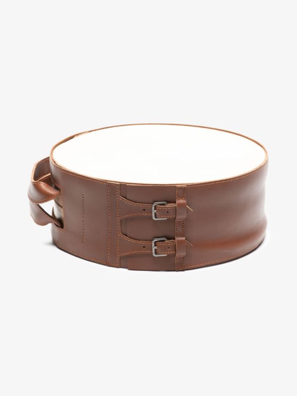 browns Brunello Cucinelli neutral leather and wood tamburello game | Browns Collectibles