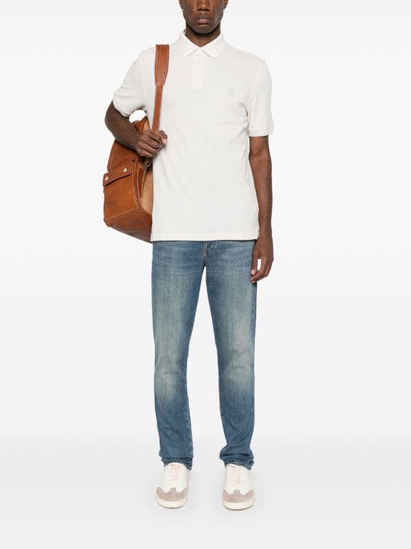Browns Brunello Cucinelli Printed Polo Shirt | Browns Polo Shirts