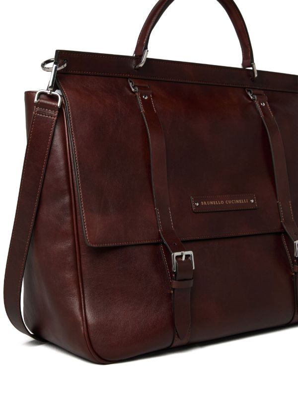 Browns Brunello Cucinelli Purple Leather Tote Bag | Browns Tote Bags
