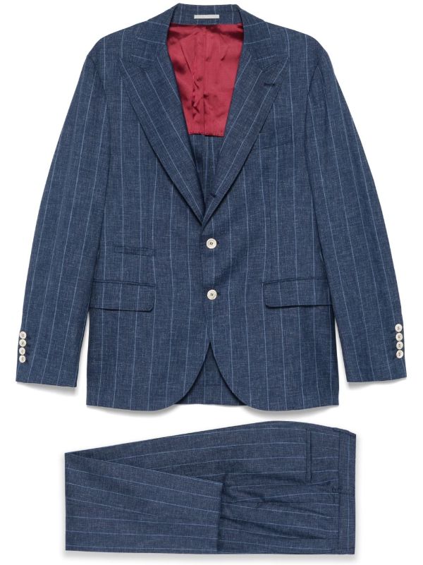 browns Brunello Cucinelli striped suit | Browns Single Breasted Suits