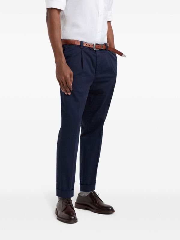 Browns Brunello Cucinelli Tapered Cotton Trousers | Browns Tapered Pants