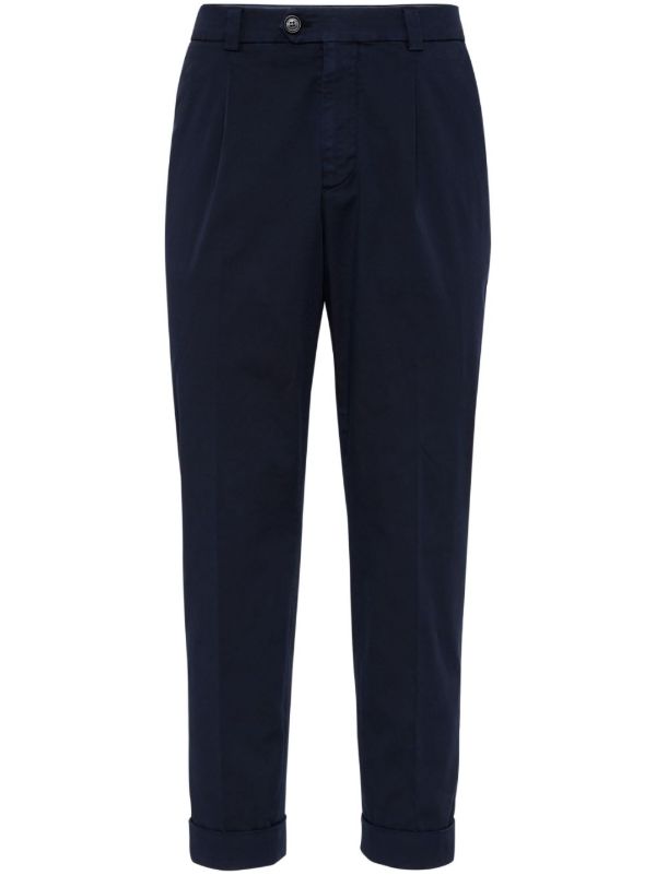 browns Brunello Cucinelli Tapered Cotton Trousers | Browns Tapered Pants