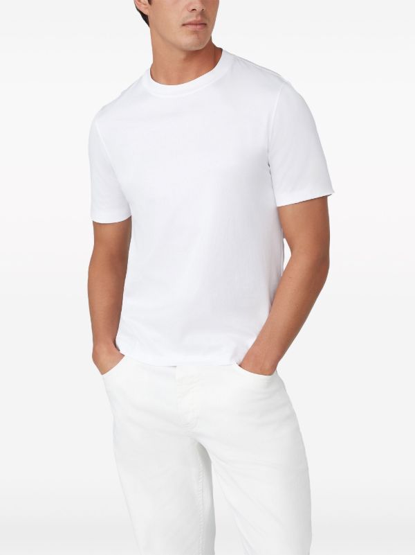 Browns Brunello Cucinelli White Crew-Neck Cotton T-Shirt | Browns T-Shirts