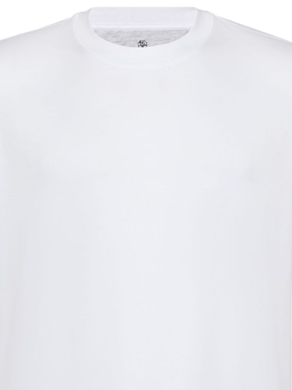 Browns Brunello Cucinelli White Crew-Neck Cotton T-Shirt | Browns T-Shirts