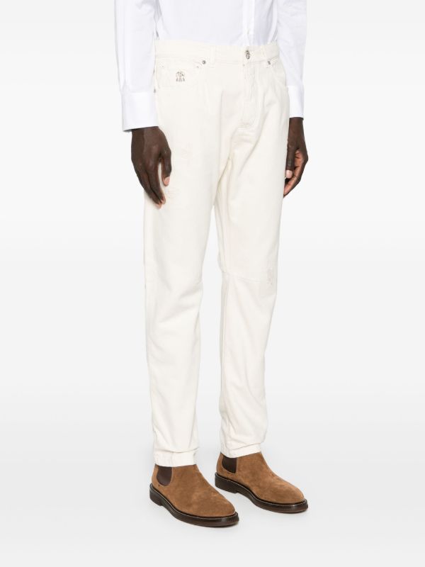 Browns Brunello Cucinelli White Straight-Leg Jeans | Browns Regular & Straight-Leg Jeans