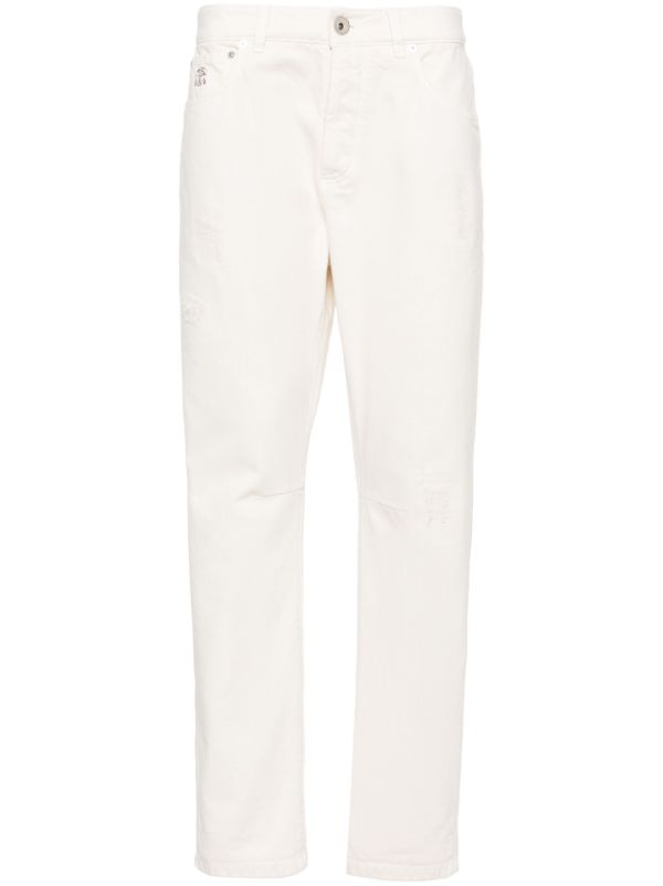 browns Brunello Cucinelli White Straight-Leg Jeans | Browns Regular & Straight-Leg Jeans