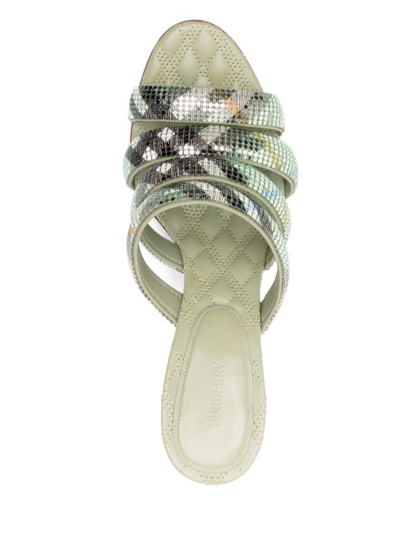 Browns Burberry 100mm Check Mesh Mules | Browns Mules