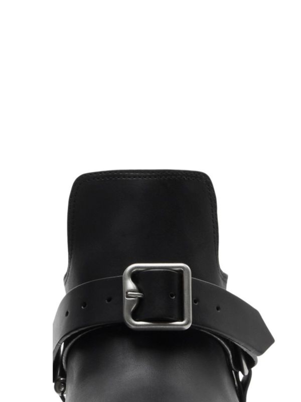 Browns Burberry Black Saddle Leather Boots | Browns Boots