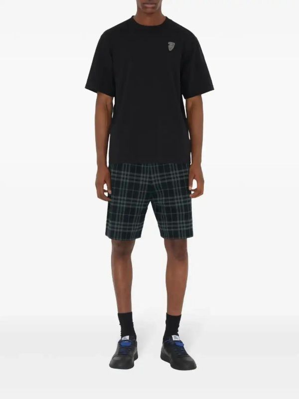 Browns Burberry Blue Checked Shorts | Browns Track & Running Shorts