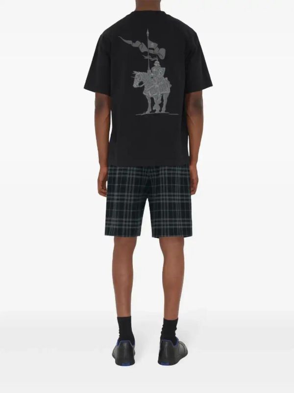 Browns Burberry Blue Checked Shorts | Browns Track & Running Shorts