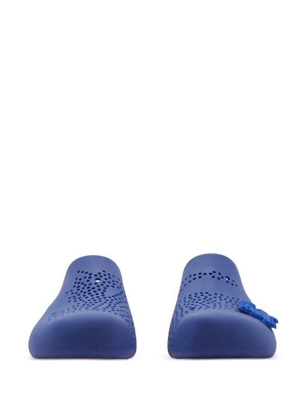 Browns Burberry Blue Stingray Perforated Slippers | Browns Slippers