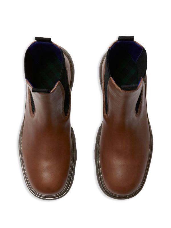 Browns Burberry Brown Creeper Leather Chelsea Boots | Browns Boots