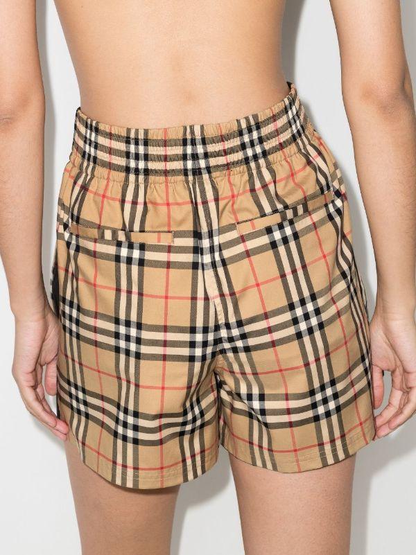 Browns Burberry Brown Vintage Check Shorts | Browns Short & Mini Shorts