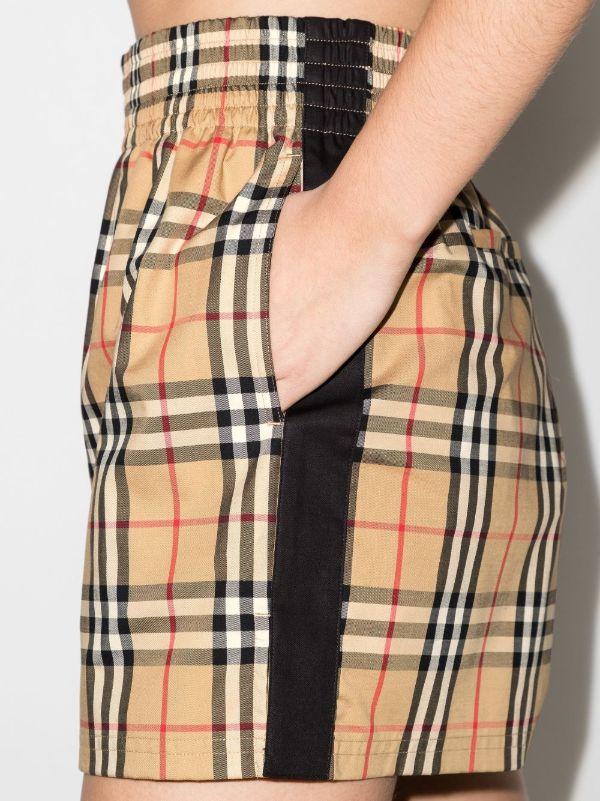 Browns Burberry Brown Vintage Check Shorts | Browns Short & Mini Shorts