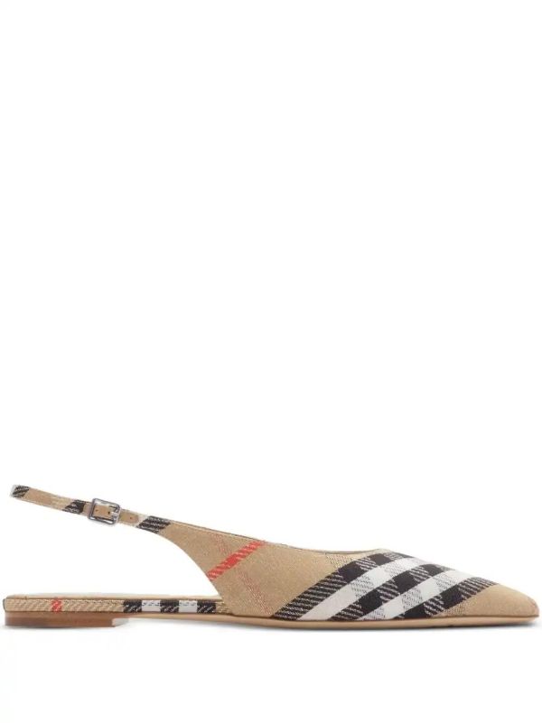 browns Burberry Check Birdie ballet flats | Browns Ballerina Shoes