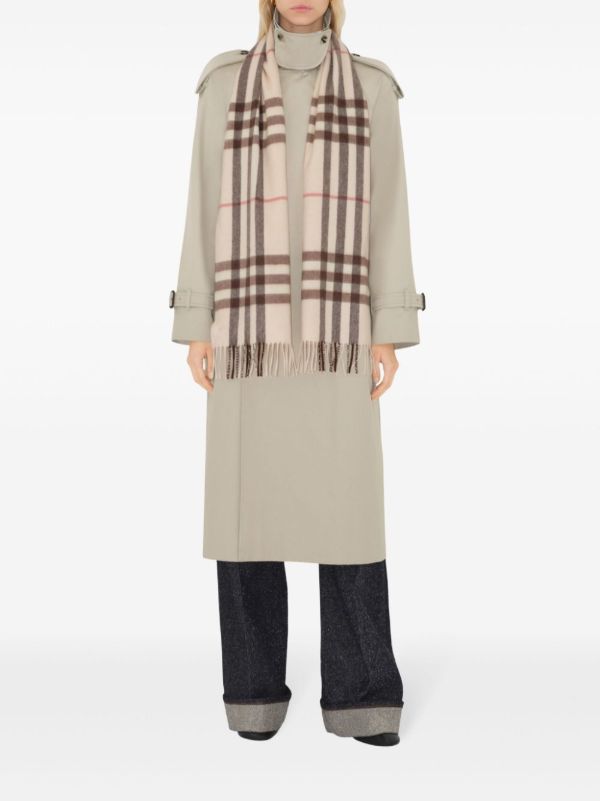 Browns Burberry Check Cashmere Scarf | Browns Scarves