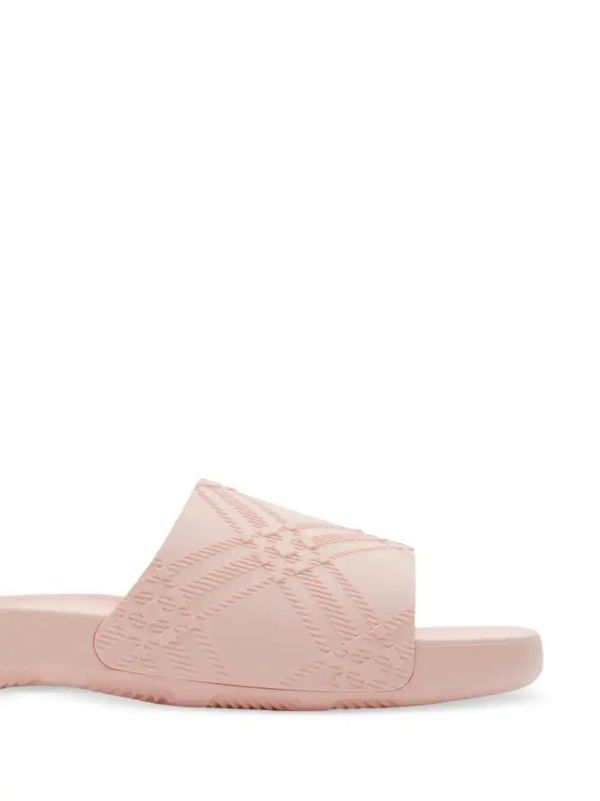 Browns Burberry Check-Embossed Slides | Browns Flip Flops & Slides